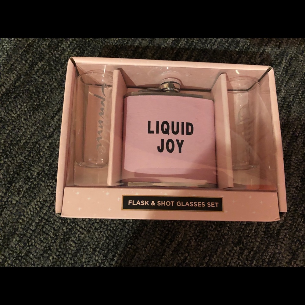 NWT Flask and Shot Glasses Set!